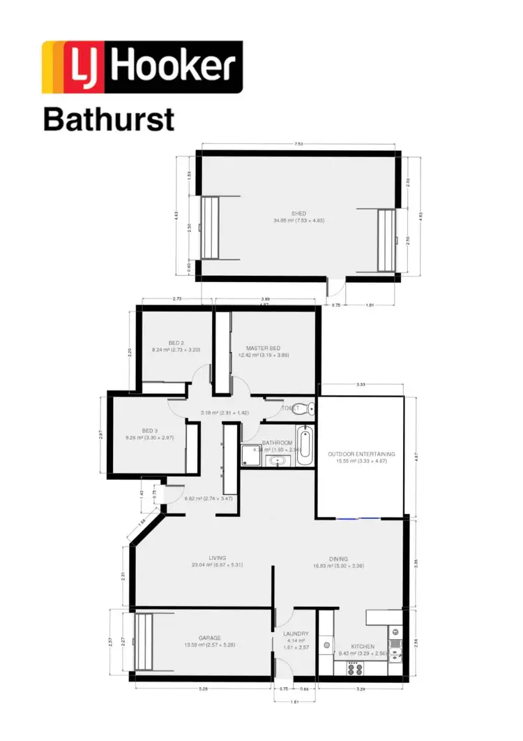 Floorplan of Homely house listing, 41 Hughes Street, Kelso NSW 2795