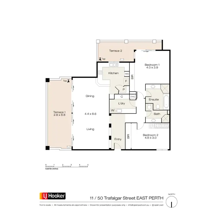 Floorplan of Homely apartment listing, 11/50 Trafalgar Road, East Perth WA 6004