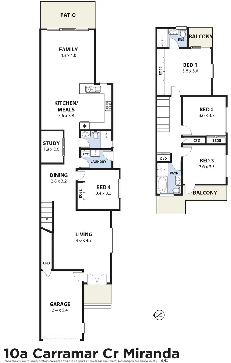 Floorplan of Homely semi-detached listing, 10A Carramar Crescent, Miranda NSW 2228