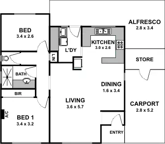 Floorplan of Homely villa listing, 6/66 Moreing Street, Redcliffe WA 6104