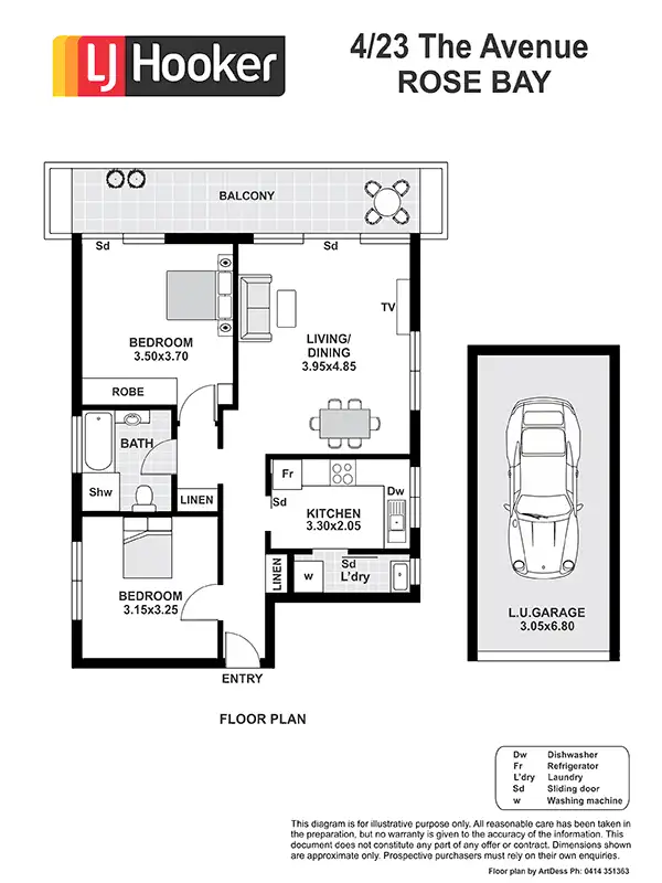 Floorplan of Homely apartment listing, 4/23 The Avenue, Rose Bay NSW 2029