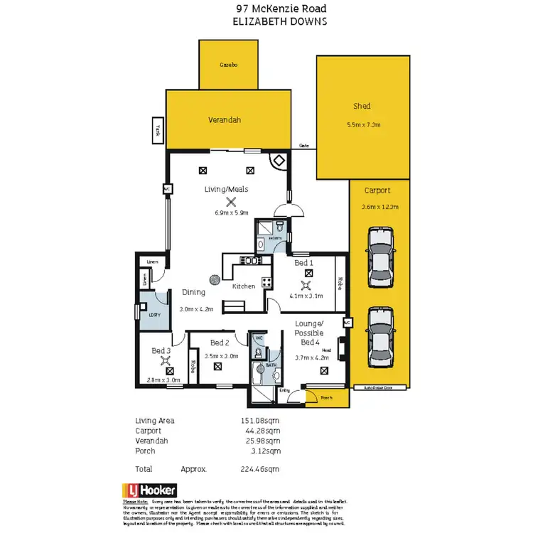 Floorplan of Homely house listing, 97 McKenzie Road, Elizabeth Downs SA 5113