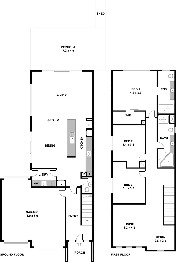 Floorplan of Homely house listing, 57 Hindmarsh Circuit, Mawson Lakes SA 5095