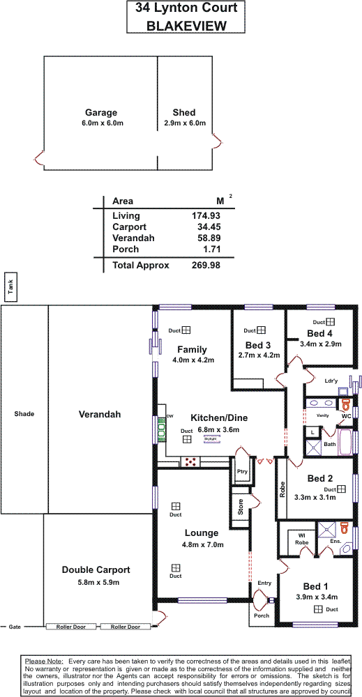 Floorplan of Homely house listing, 34 Lynton Court, Blakeview SA 5114