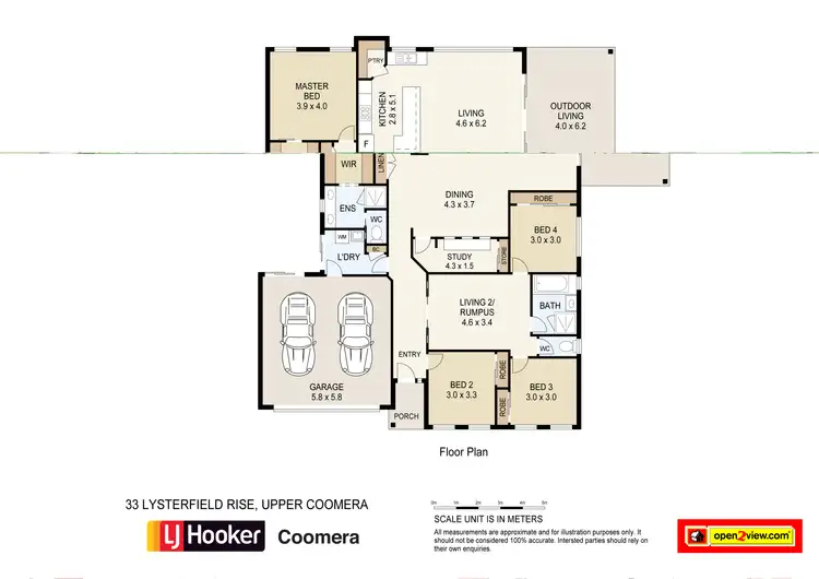 Floorplan of Homely house listing, 33 Lysterfield Rise, Upper Coomera QLD 4209