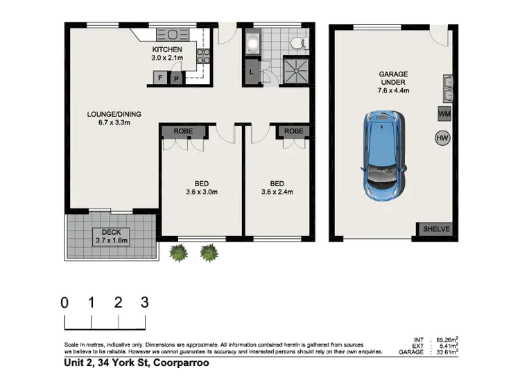 Floorplan of Homely unit listing, 2/34 York Street, Coorparoo QLD 4151