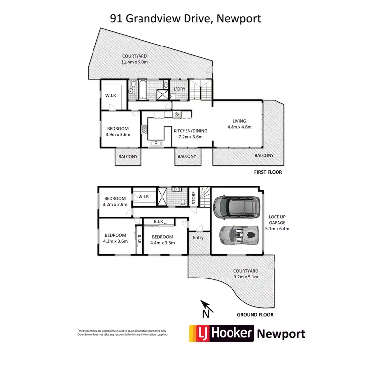 Floorplan of Homely house listing, 91 Grandview Drive, Newport NSW 2106