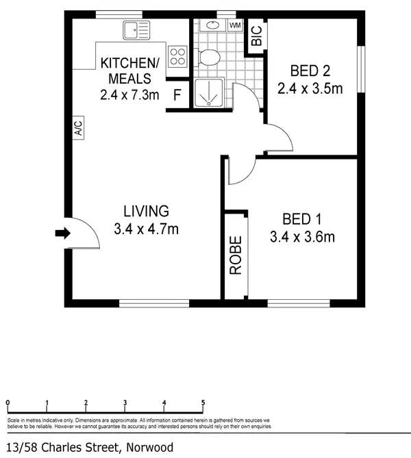 Floorplan of Homely unit listing, 13/58 Charles Street, Norwood SA 5067