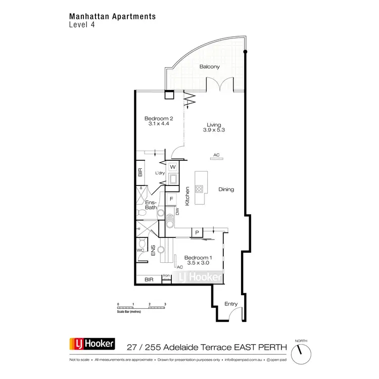 Floorplan of Homely apartment listing, 27/255 Adelaide Terrace, Perth WA 6000