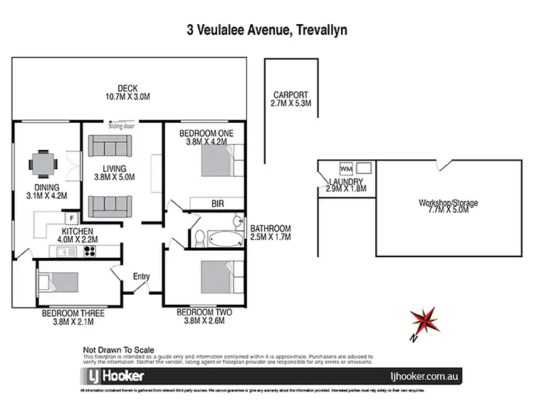 Floorplan of Homely house listing, 3 Veulalee Avenue, Trevallyn TAS 7250