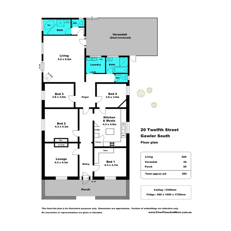 Floorplan of Homely house listing, 20 Twelfth Street, Gawler South SA 5118