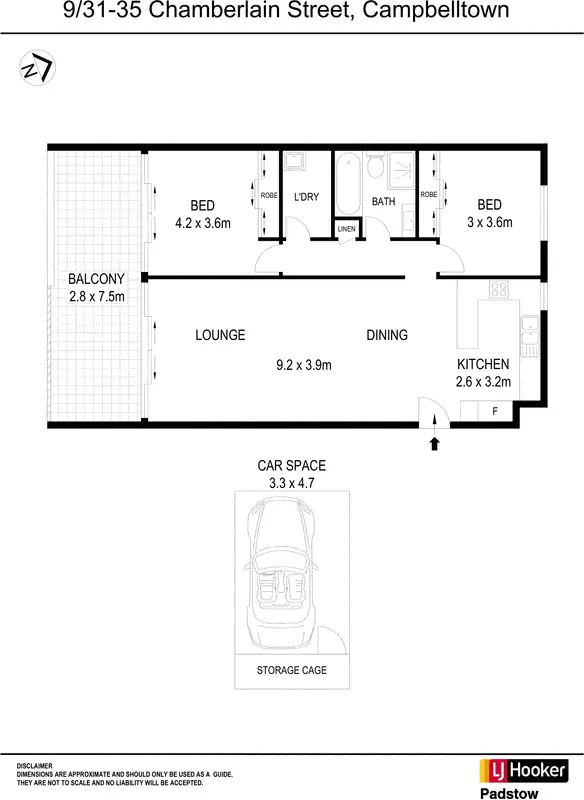 Floorplan of Homely unit listing, 9/31-35 Chamberlain Street, Campbelltown NSW 2560