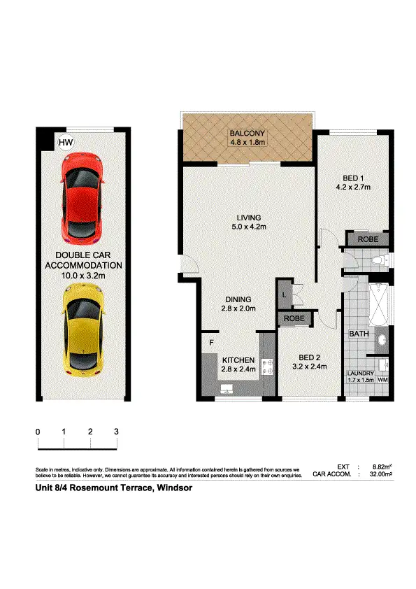 Floorplan of Homely unit listing, 8/4 Rosemount Terrace, Windsor QLD 4030