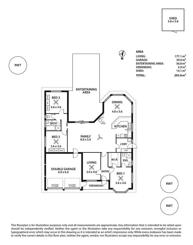 Floorplan of Homely house listing, 8 Abbotts Lane, Strathalbyn SA 5255