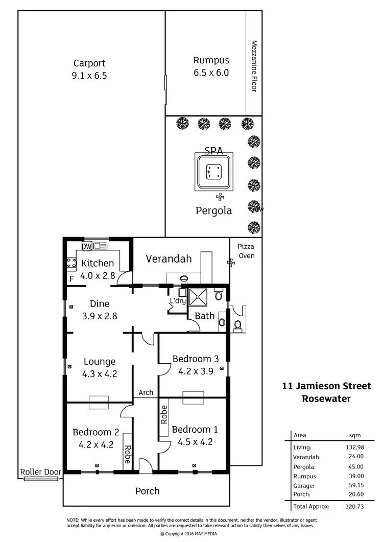 Floorplan of Homely house listing, 11 Jamieson Street, Rosewater SA 5013