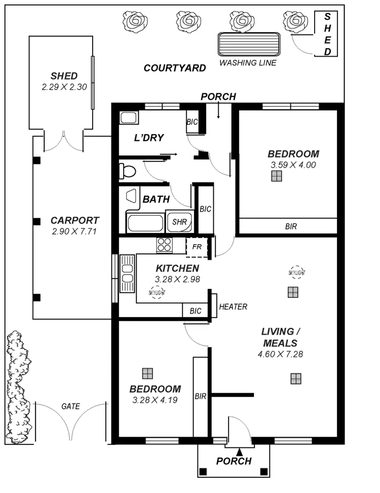 Floorplan of Homely unit listing, 4/5-9 Olive Street, Magill SA 5072
