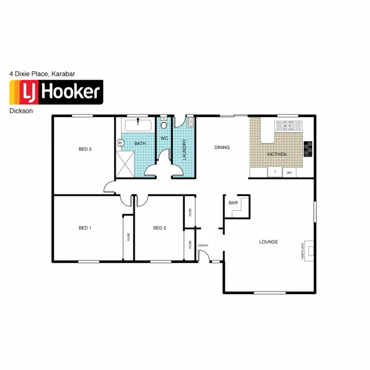 Floorplan of Homely house listing, 4 Dixie Place, Karabar NSW 2620