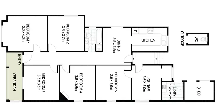 Floorplan of Homely house listing, 2 Clevedon Road, Hurstville NSW 2220
