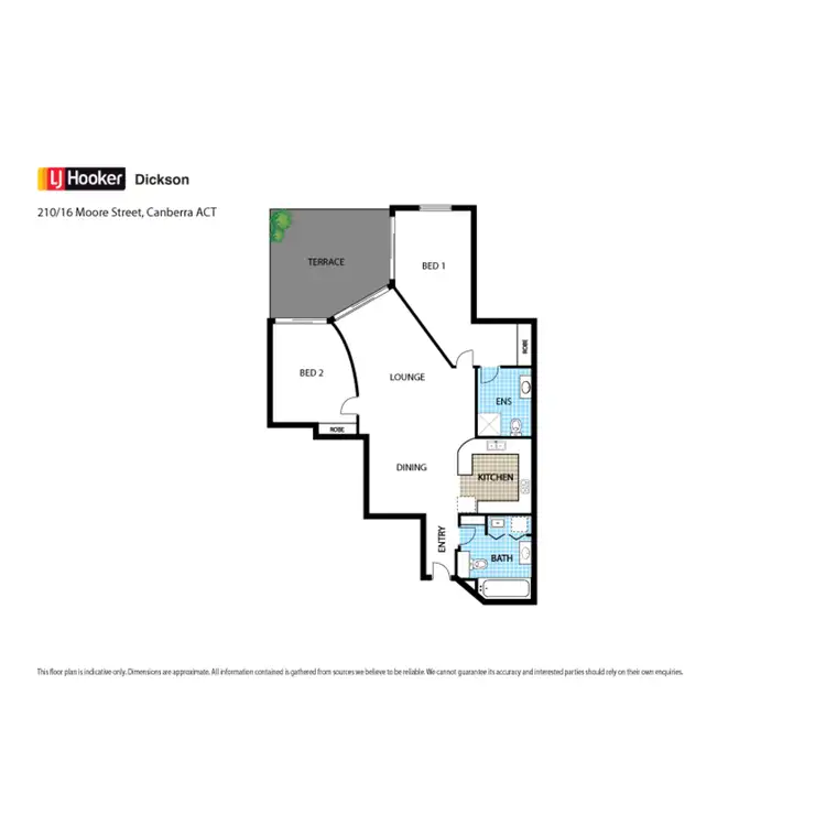 Floorplan of Homely apartment listing, 210/16 Moore Street, City ACT 2601