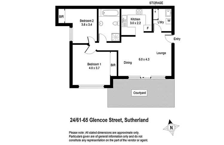 Floorplan of Homely unit listing, 24/61-65 Glencoe Street, Sutherland NSW 2232