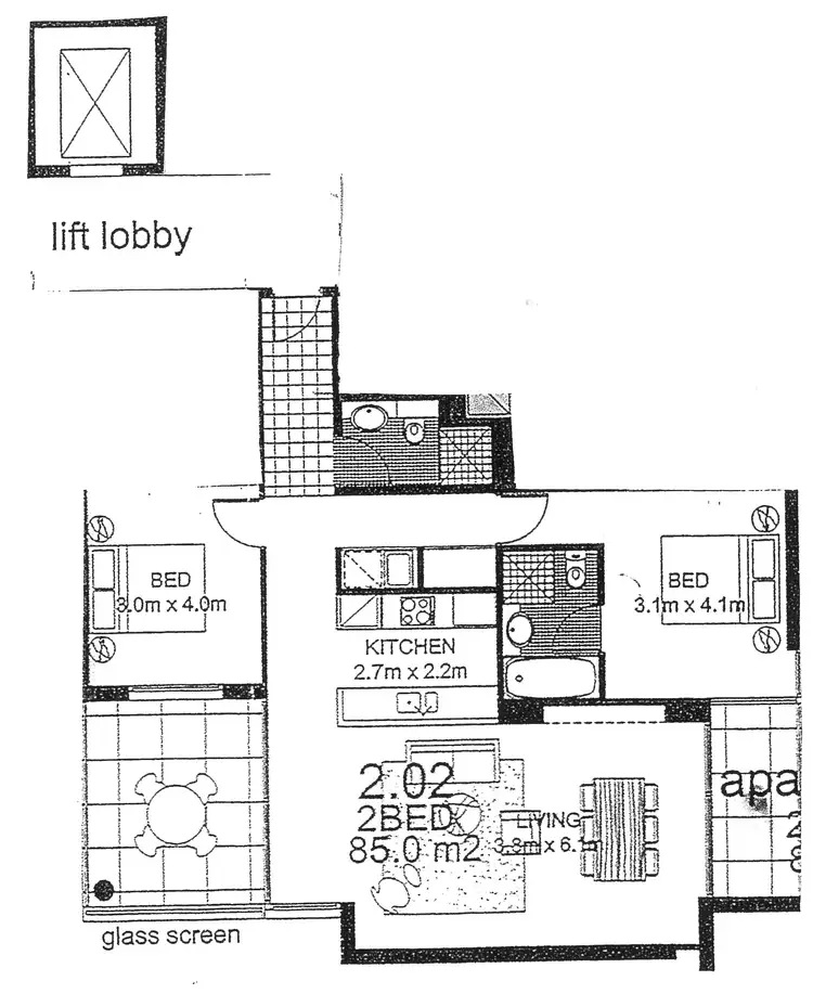 Floorplan of Homely block of units listing, 26/12 Baker Street, Gosford NSW 2250