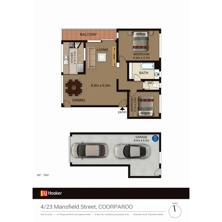 Floorplan of Homely unit listing, 4/23 Mansfield Street, Coorparoo QLD 4151