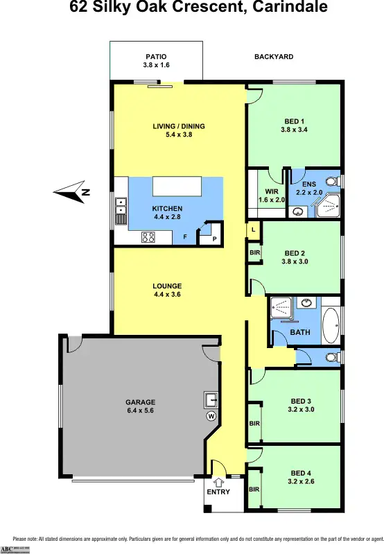 Floorplan of Homely house listing, 62 Silky Oak Crescent, Carindale QLD 4152