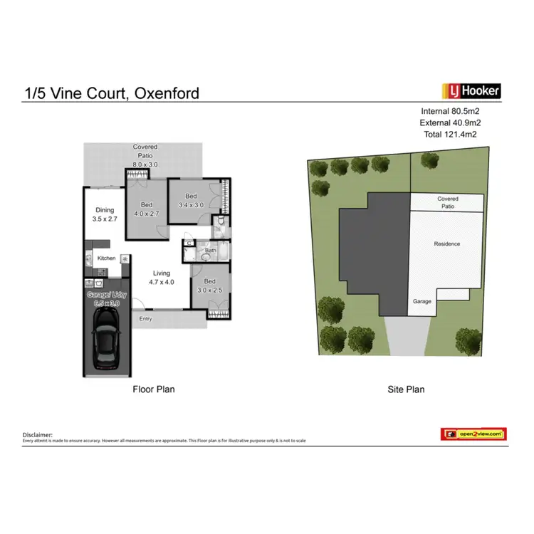 Floorplan of Homely house listing, 1/5 Vine Court, Oxenford QLD 4210