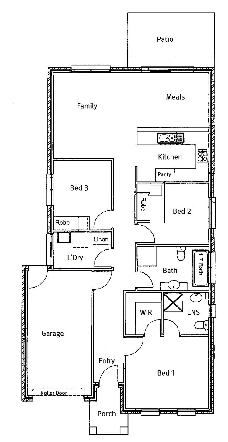 Floorplan of Homely house listing, 61 Serpentine Circuit, Andrews Farm SA 5114