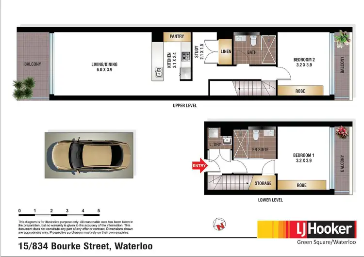 Floorplan of Homely apartment listing, 15/834 Bourke Street, Waterloo NSW 2017