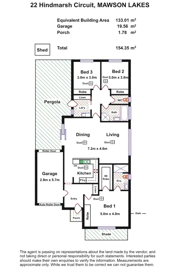 Floorplan of Homely house listing, 22 Hindmarsh Circuit, Mawson Lakes SA 5095