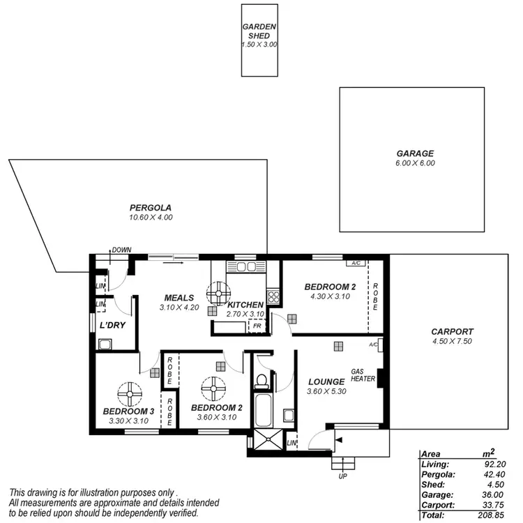 Floorplan of Homely house listing, 7 Yera Court, Munno Para SA 5115