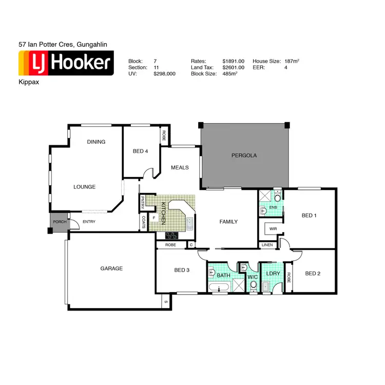 Floorplan of Homely house listing, 57 Ian Potter Crescent, Gungahlin ACT 2912