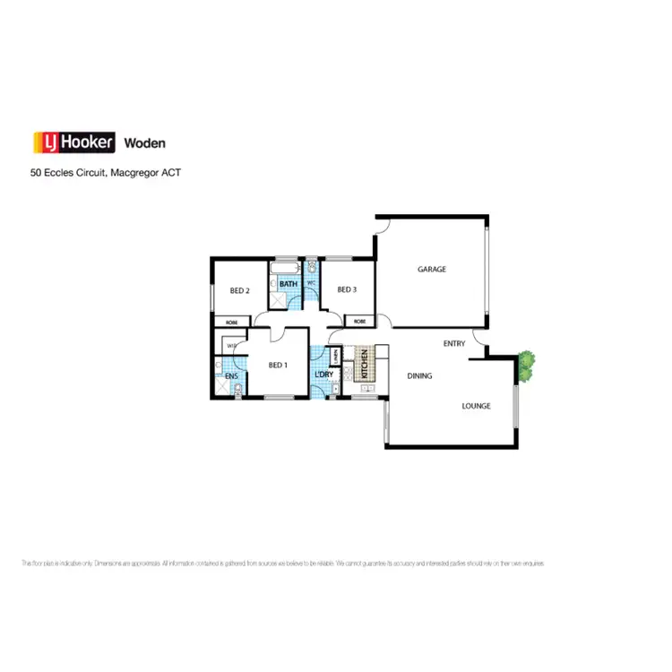 Floorplan of Homely house listing, 50 Eccles Circuit, Macgregor ACT 2615