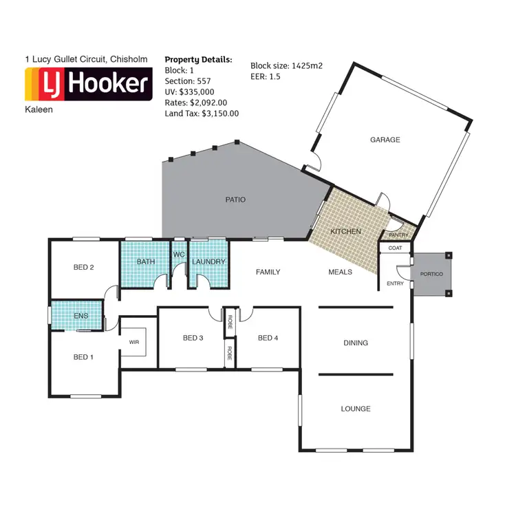 Floorplan of Homely house listing, 1 Lucy Gullet Circuit, Chisholm ACT 2905