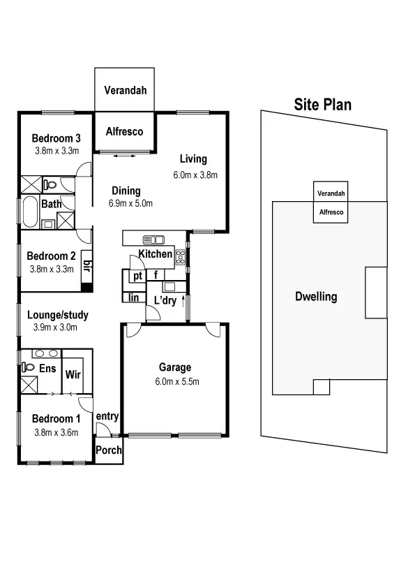 Floorplan of Homely house listing, 6 Glover Street, Epping VIC 3076