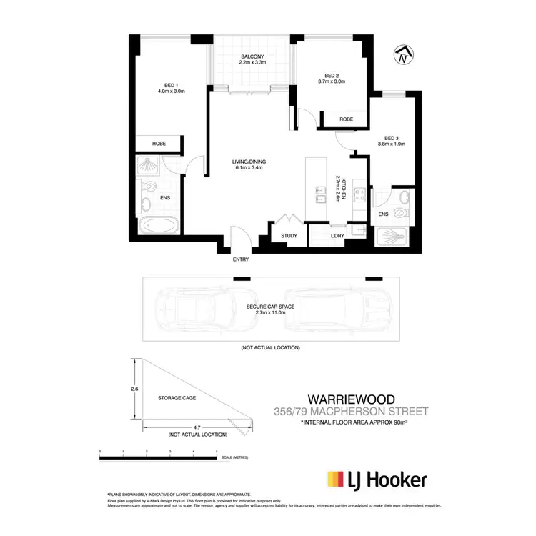 Floorplan of Homely apartment listing, 356/79-91 Macpherson Street, Warriewood NSW 2102