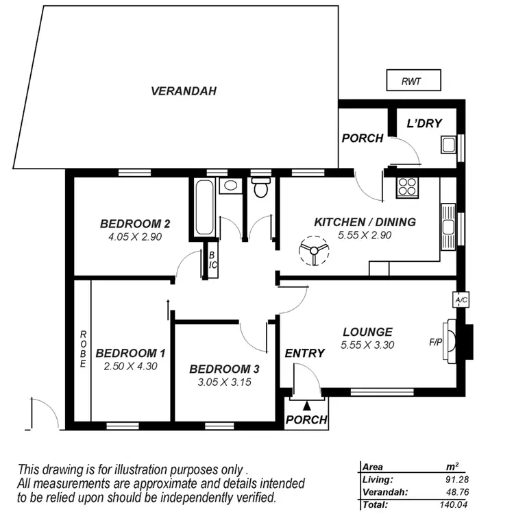 Floorplan of Homely house listing, 1 Reading Street, Clearview SA 5085