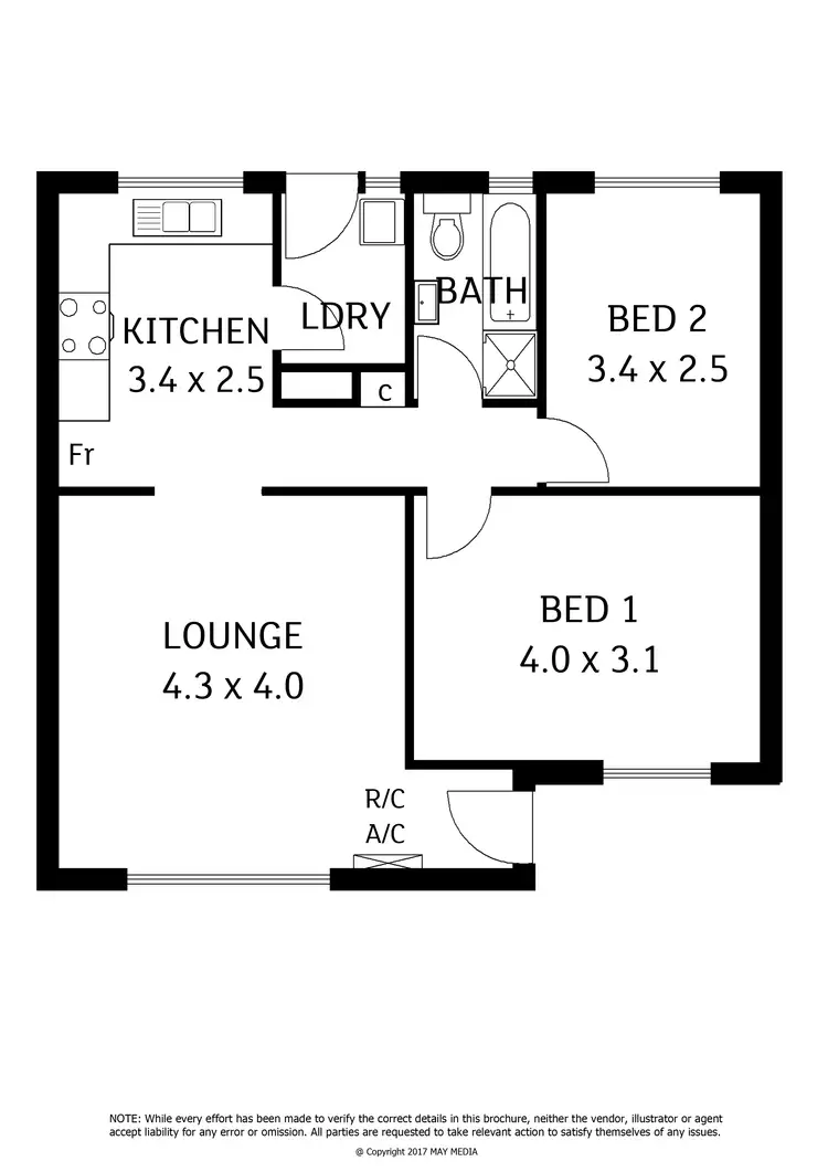 Floorplan of Homely unit listing, Unit 7/12 Richard Street, Mansfield Park SA 5012