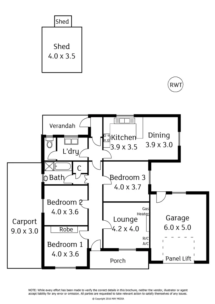 Floorplan of Homely house listing, 47 Fourth Avenue, Woodville Gardens SA 5012