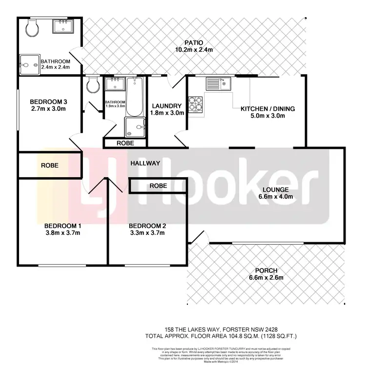 Floorplan of Homely house listing, 158 The Lakesway, Forster NSW 2428