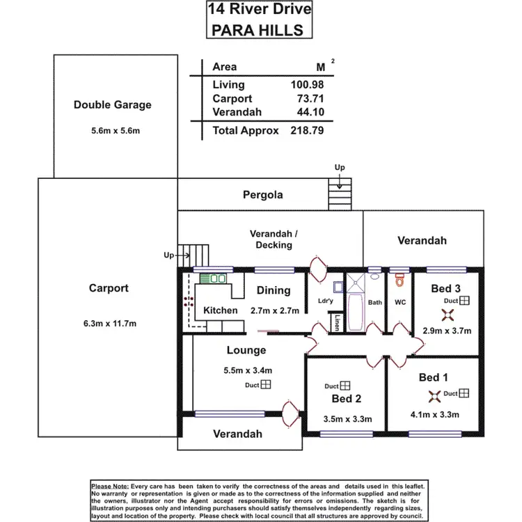 Floorplan of Homely house listing, 14 River Drive, Para Hills SA 5096