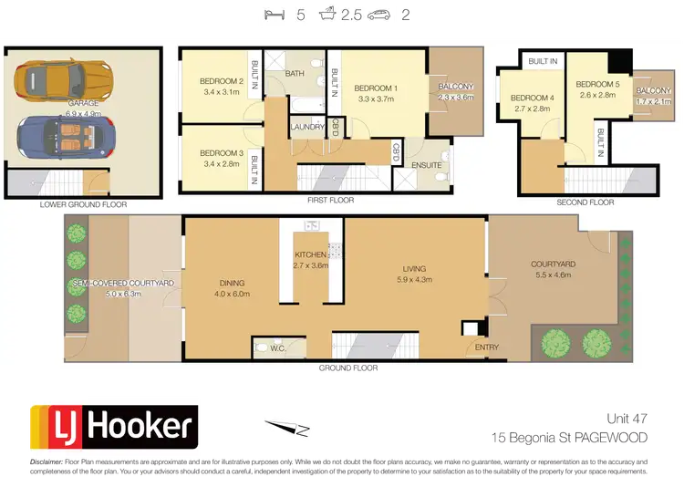 Floorplan of Homely townhouse listing, 47/15 Begonia Street, Pagewood NSW 2035