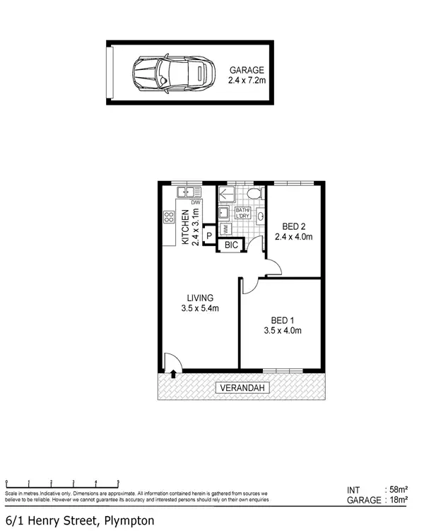 Floorplan of Homely unit listing, 6/1 Henry Street, Plympton SA 5038