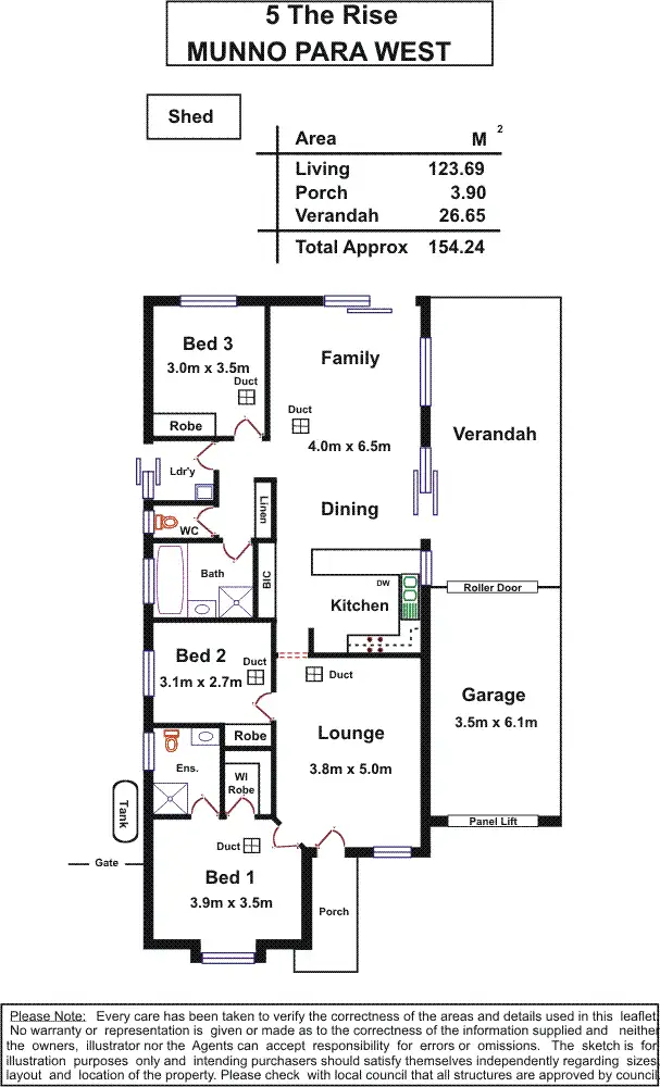 Floorplan of Homely house listing, 5 The Rise, Munno Para West SA 5115