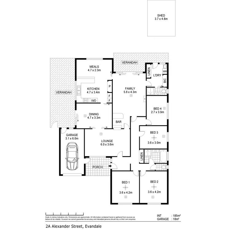 Floorplan of Homely house listing, 2A Alexander Street, Evandale SA 5069
