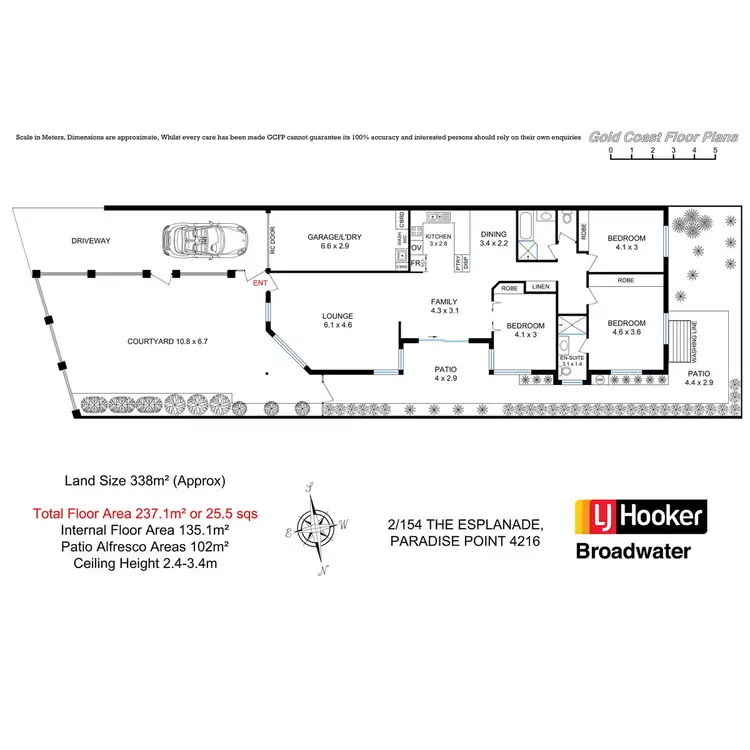 Floorplan of Homely semi-detached listing, 2/154 The Esplanade, Paradise Point QLD 4216
