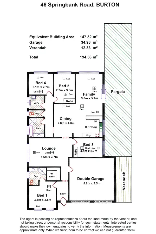 Floorplan of Homely house listing, 46 Springbank Boulevard, Burton SA 5110