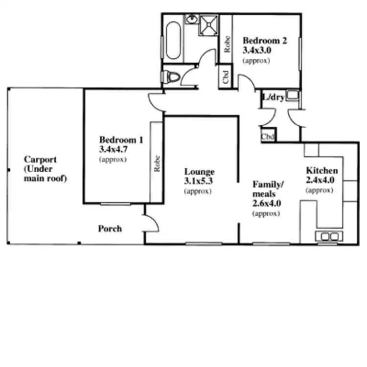 Floorplan of Homely unit listing, 6/82 Rowley Road, Aldinga Beach SA 5173