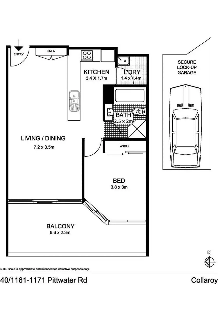 Floorplan of Homely unit listing, 40/1161 Pittwater Road, Collaroy NSW 2097